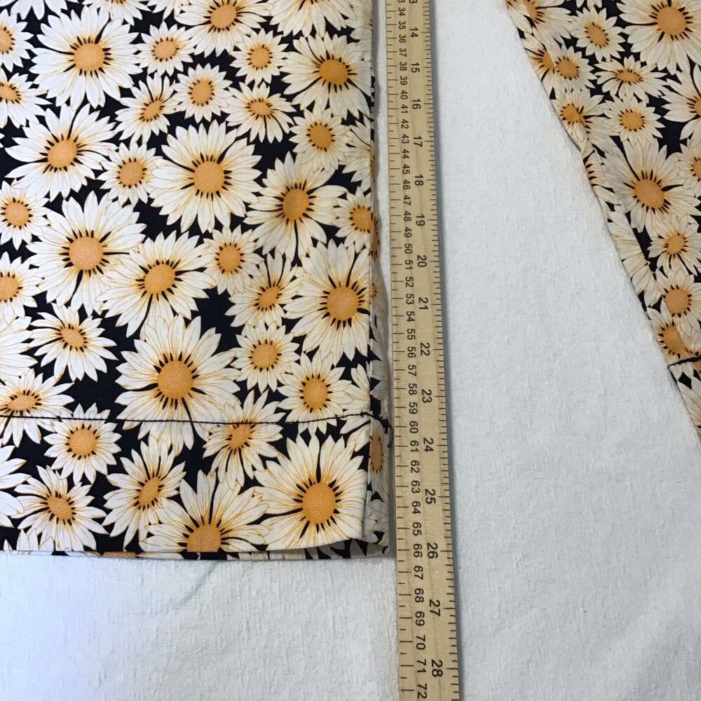 Anthropologie Maeve Colette Daisy Print Linen Blend Pants Size 25 - Picture 3 of 12